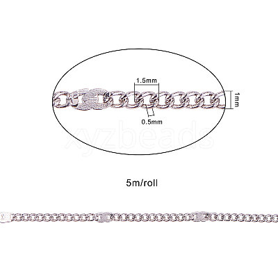Soldered Brass Coated Iron Curb Chains CH-CJ0001-01A-P-1