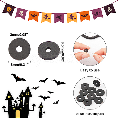 Handmade Polymer Clay Beads CLAY-PH0001-30E-02-1