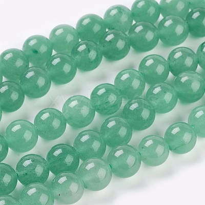 Natural Green Aventurine Beads Strands X-G-G099-10mm-17-1