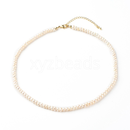 Natural Pearl Beaded Necklaces NJEW-JN03639-1