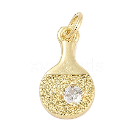 Brass Micro Pave Cubic Zirconia Pendants KK-Q028-62G-1