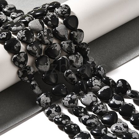 Natural Snowflake Obsidian Beads Strands X-G-R190-10mm-51-1