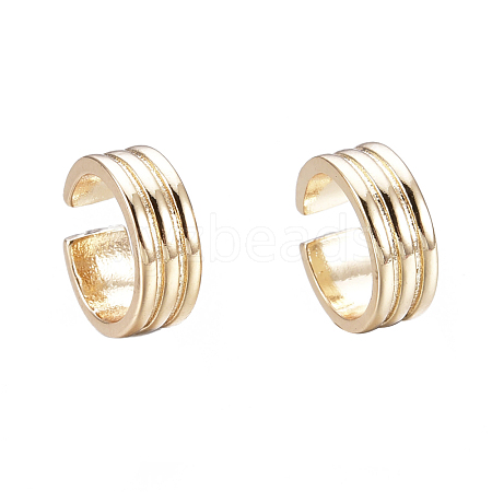 Brass Cuff Earrings EJEW-I249-12G-1