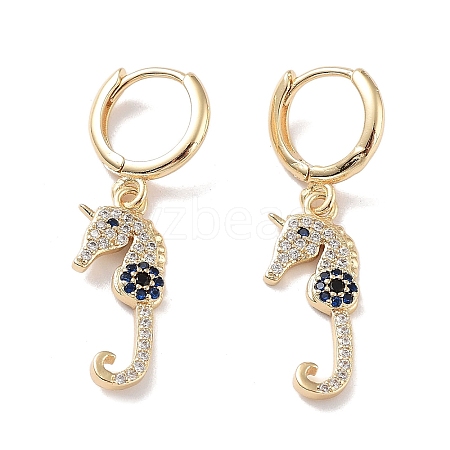 Real 18K Gold Plated Brass Dangle Leverback Earrings EJEW-L269-027G-02-1