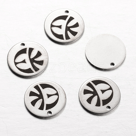 Spray Painted Stainless Steel Charms STAS-I051-E14-1