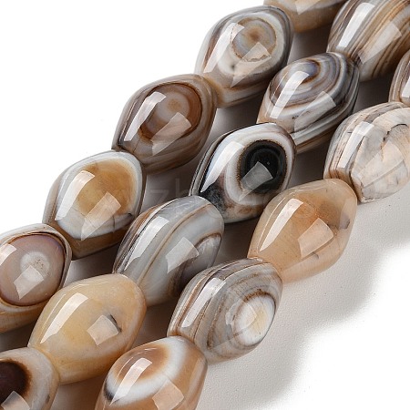 Natural Eye Agate Beads Strands G-NH0019-D03-03-1