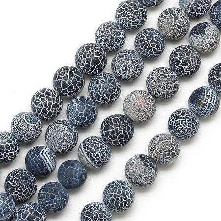 Natural Weathered Agate Bead Strands G-S237-4mm-05-1