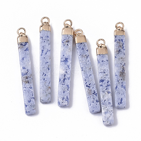 Top Golden Plated Natural Sodalite Pendants LS-G-S359-028F-1