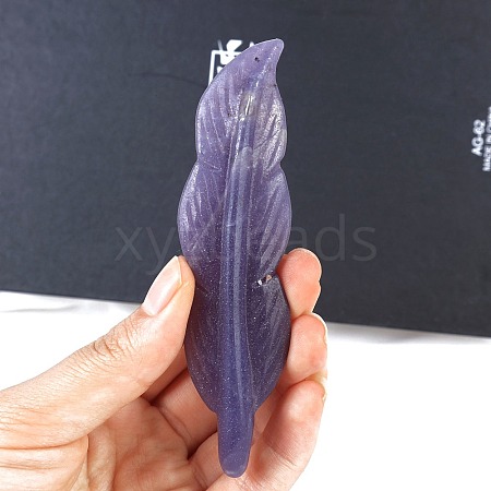 Natural Fluorite Feather Sculpture Display Decorations PW-WG8FA7B-06-1