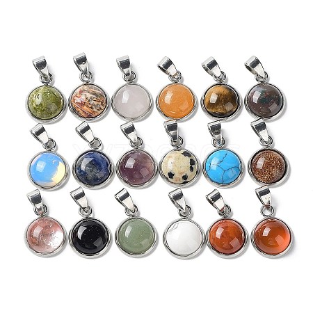Natural & Synthetic Mixed Stone Pendants G-K337-07C-1