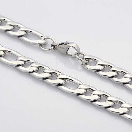 Trendy Unisex 304 Stainless Steel Curb Chain Twisted Chain Necklaces STAS-E063-05-1