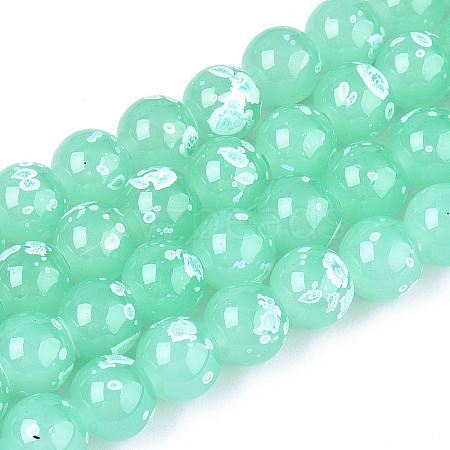 Baking Paint Glass Beads X1-DGLA-N015-8mm-07-1