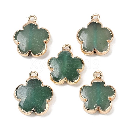 Natural Green Aventurine Pendants G-P566-01G-09-1