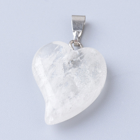 Natural Quartz Crystal Pendants G-R390-13-1