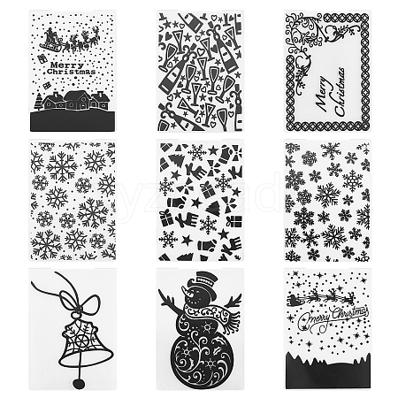 Globleland Plastic Embossing Folders DIY-GL0001-13-1