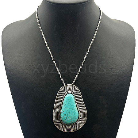 Fashionable Simple Alloy Pendant Necklaces XI3404-5-1