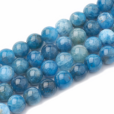 Natural Apatite Beads Strands G-S333-7.5mm-012-1