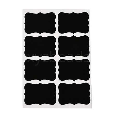 Rectangle Blank Dry-Erase Reusable Waterproof PVC Adhesive Sticker DIY-I073-02-1