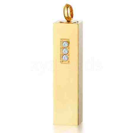 Openable Stainless Steel Rhinestone Memorial Urn Ashes Bottle Pendant BOTT-PW0005-29A-1