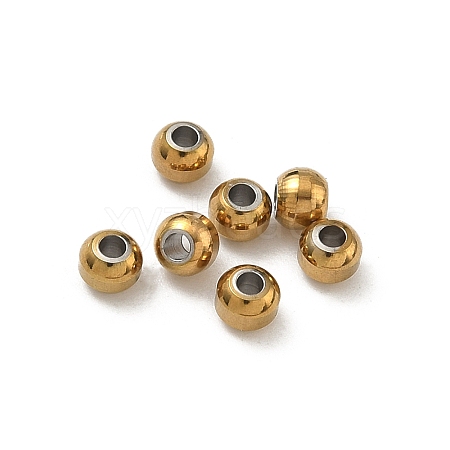 304 Stainless Steel Beads STAS-P448-06E-G-1