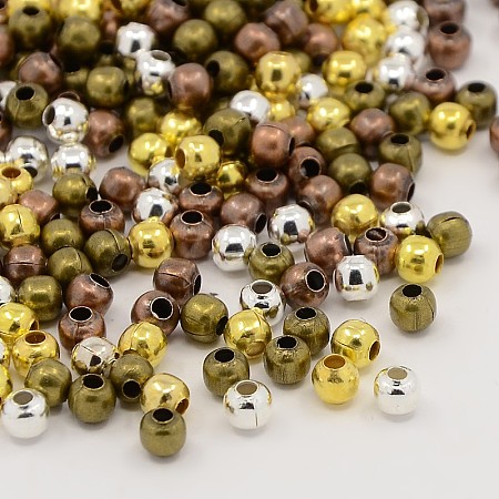 Mixed Brass Round Spacer Beads J0K2F-M-1