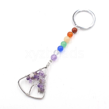 Natural Amethyst Keychains PW-WGC8FC6-08-1