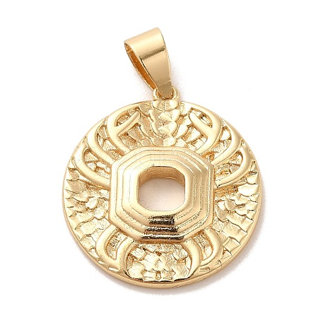 Real 18K Gold Plated Zodiac Theme Brass Pendants KK-M273-04F-G-1