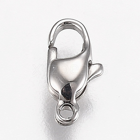 Tarnish Resistant Polished 316 Surgical Stainless Steel Lobster Claw Clasps STAS-Z013-12P-1