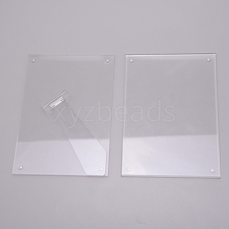 Acrylic Photo Frame Stand DJEW-WH0011-64B-1