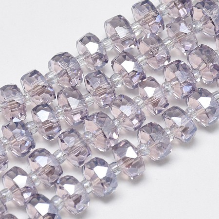 Electroplate Glass Beads Strands EGLA-Q083-10mm-A05-1