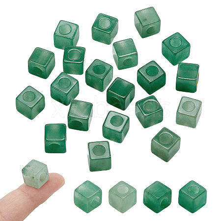 20Pcs Natural Green Aventrine Gemstone European Beads G-NB0005-89C-1