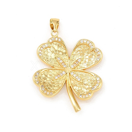 Brass Micro Pave Cubic Zirconia Pendants KK-K411-09G-1