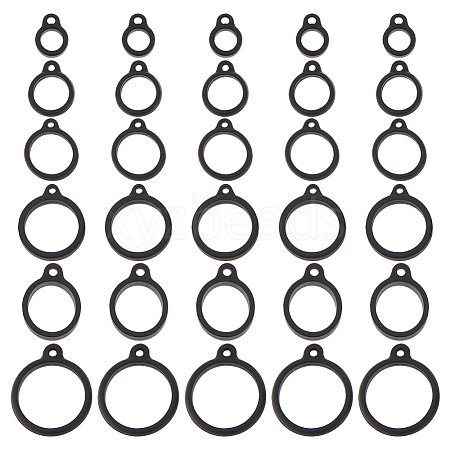 DELORIGIN 60Pcs 6 Style Anti-Lost Silicone Rings Holder SIL-DR0001-04-1