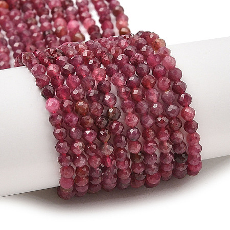 Natural Red Tourmaline Beads Strands G-A021-01D-1