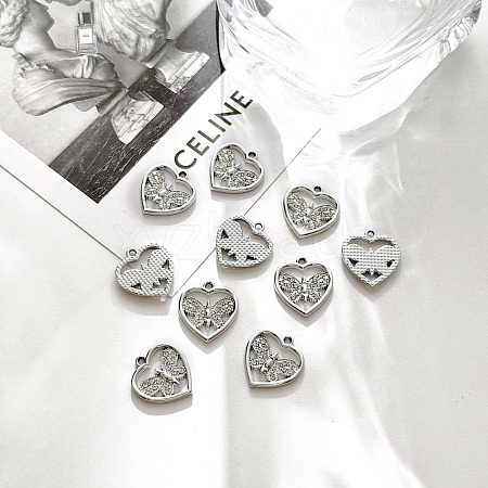 Platinum Alloy Rhinestone Pendants PW-WGE3288-01-1