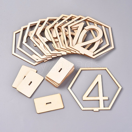 Wood Table Numbers Cards AJEW-WH0021-29A-1