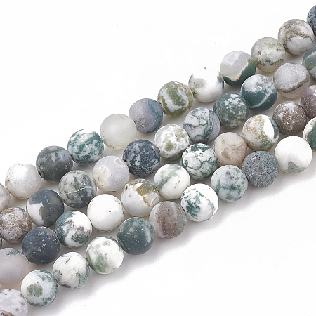 Natural Tree Agate Beads Strands X-G-T106-038-1