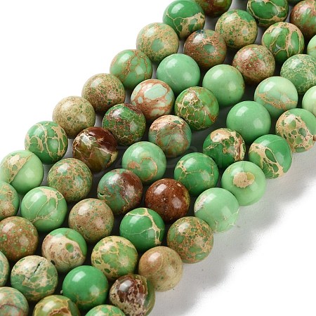 Dyed Natural Regalite/Imperial Jasper/Sea Sediment Jasper Beads Strands G-B124-C01-12-1