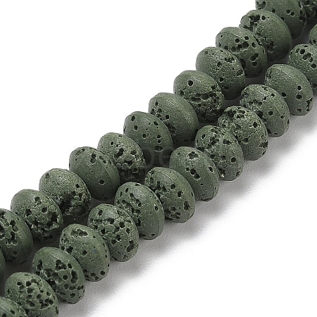 Synthetic Lava Rock Beads Strands G-B087-02A-04-1