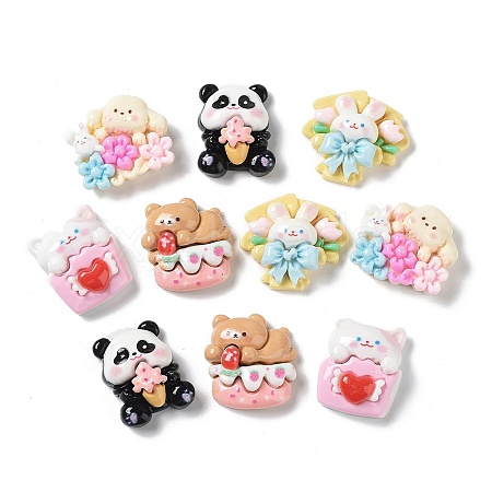 Opaque Resin Animal Cabochons CRES-M026-25-1