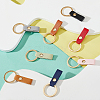 WADORN 16Pcs 8 Colors PU Leather Keychain KEYC-WR0001-11-4