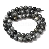 Natural Hawk's Eye Beads Strands G-L478-03-8mm-01-5