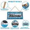 2Pcs 2 Color Wooden Doorplate Decorations AJEW-CF0001-09-4