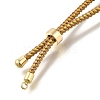 Braided Cotton Cord Slider Bracelet Making MAK-R001-01G-05-3