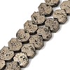 Electroplated Natural Lava Rock Beads Strands G-K388-04B-08-1