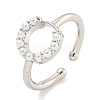 Rack Plating Brass Open Cuff Rings for Women RJEW-F162-01P-C-1
