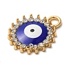 Alloy Enamel Rhinestone Glass Pendants ENAM-U003-02G-07-2