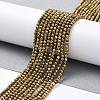 Electroplate Glass Beads Strands X-GLAA-H021-01A-FP07-3