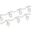 Brass Glass Scalloped Bar Chains CHC-T018-08P-1