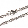 304 Stainless Steel Figaro Chains Necklaces NJEW-L398-03-2